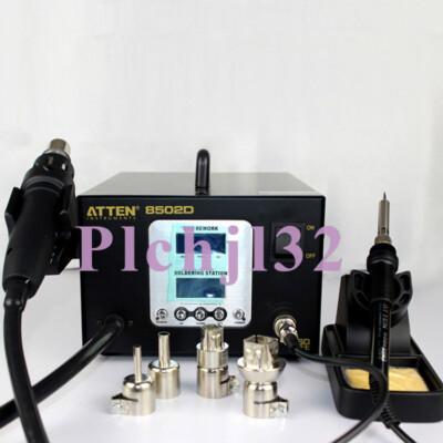 1PC Dual LCD 2 IN 1 ATTEN AT-8502D 900W Pro Hot Air Rework + Iron Soldering 220V