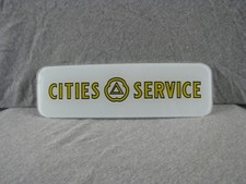 CITIES SERVICE (YELLOW)  ADVERTISEMENT GLASS - BENNETT 900-1000 GAS PUMP