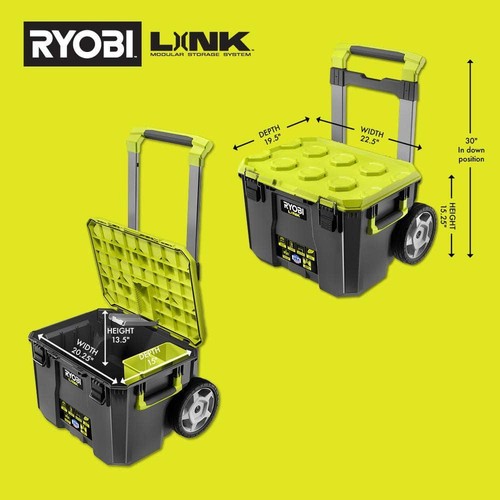 RYOBI LINK Lockable 22 in Rolling Modular Tool Box with 200 lbs