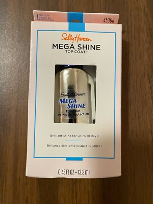Sally Hansen Mega Shine Top Coat Clear 0.45 oz 45306