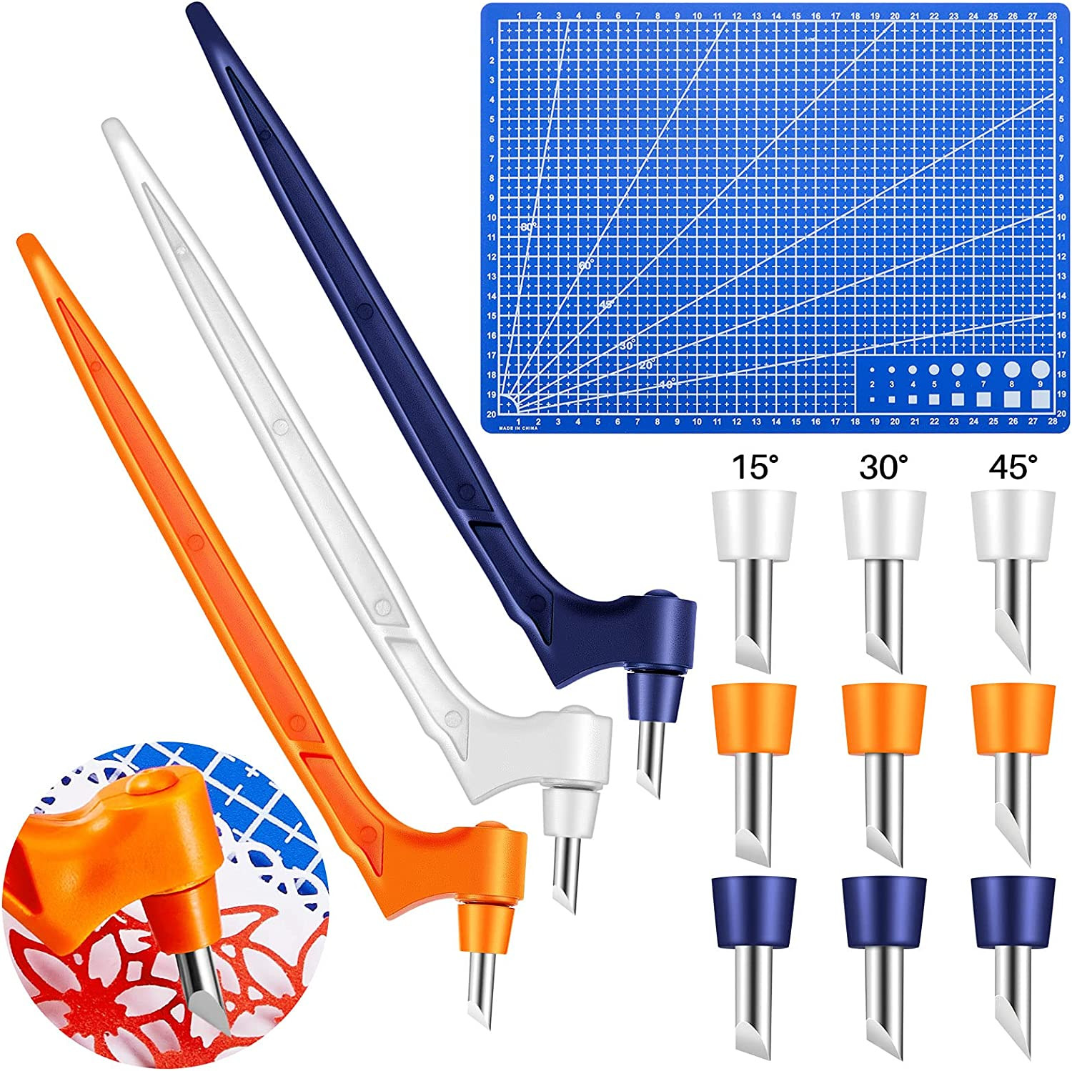 360 Rotating Craft Cutting Tools Set3 Pieces Specialty Gyro Cutting Tools wit...