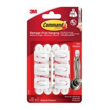 Command Hooks White MINI Decorating Utility Adhesive Stick on UK 3M