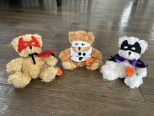 Halloween Plush Bear Set Devil Ghost Vampire Bears pumpkin bags stuffed animals