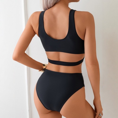 Women's Sexy One Piece Swimsuit Tummy Control V Neck Bathing Suits SwimmingDress - Picture 86 of 117