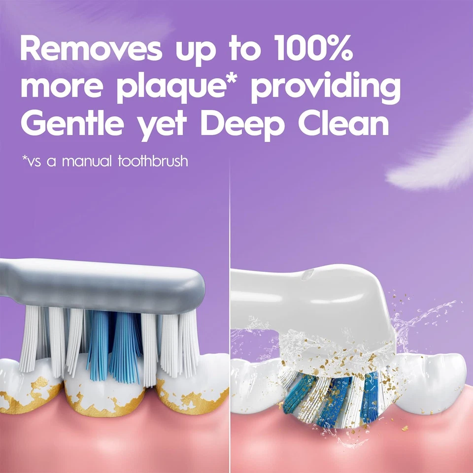 Cepillo de dientes eléctrico recargable Oral B Vitality Pro con Sensitive Plus lila Foto 2 de 4