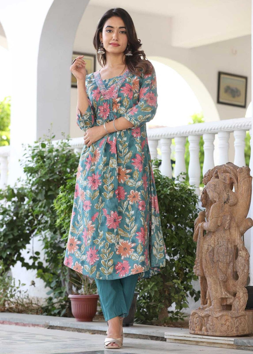 flower Printed kurta set women new design, kurti for women, Kurta pant, |  eBay