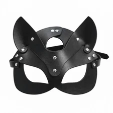 Slave Black Lovely Cat Halloween Eye Mask Head Mask Bondage BDSM Cosplay Party