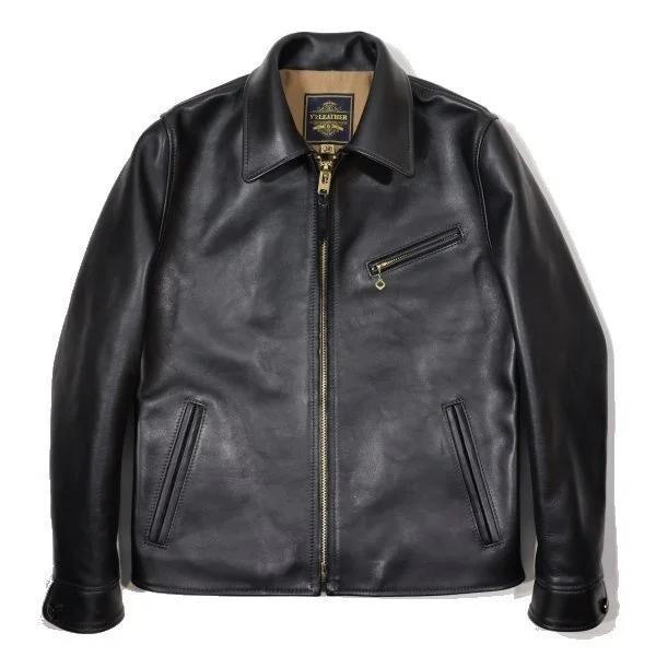 Y'2 LEATHER ER-42-SP ECO HORSE SINGLE RIDERS Jacket Black