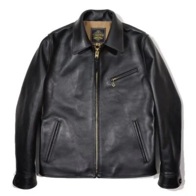 T*u様 2XL LeatherJacket single rider's ja Y'2 Leather HV Horse Single Riders Jacket - Black – Standard