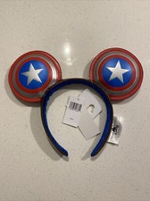 NWT Disney Parks 2021 Marvel Captain America Ears Head Band IN HAND 