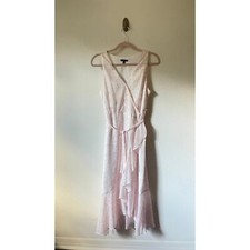 Anthropologie by DREW White and Pink Wrap Dress Size M 