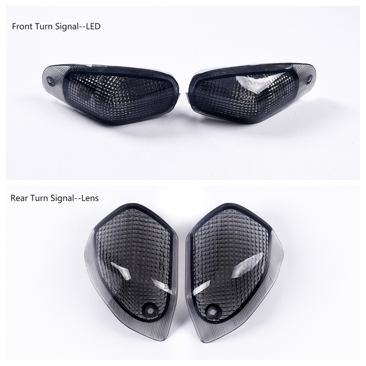 LED Front + Rear Turn Signals Smoke Lens fit Kawasaki 1990-2005