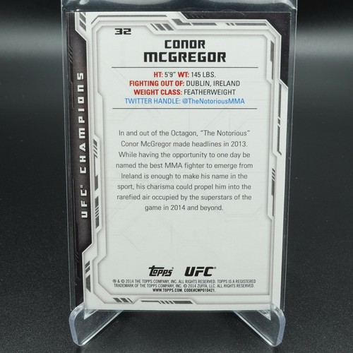 TOPPS UFC CHAMPIONS 2014 CONOR MCGREGOR BASE CARD #32 - Picture 2 of 2