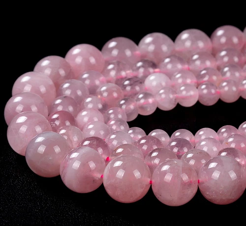 Madagascar Rose Quartz AAA Round 6MM 7MM 8MM 9MM 10MM 11MM 12MM 13MM Beads(D150) - Picture 1 of 3
