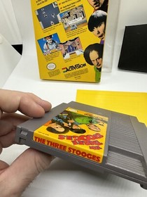 The Three Stooges (Nintendo) nes Complete CIB rare Near Mint!