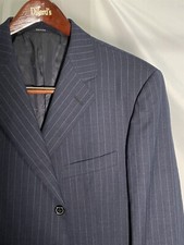 Ermenegildo Zegna Heritage 54  44L Made in Italy Navy Pinstriped 3Btn Blazer