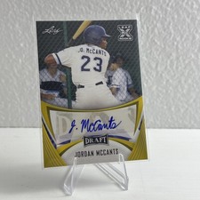 2021 Leaf Draft - Base Autographs Jordan McCants #BA-JM2 Gold (AU, RC)