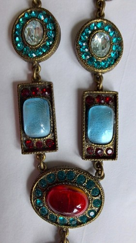 LESEN Poggi von Paris Vintage Halskette Bronze signiert feiner Modeschmuck ISTZUSTAND - Bild 14 von 15