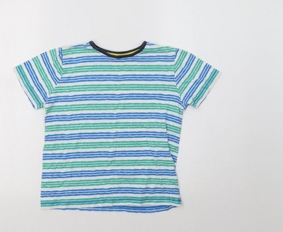 Muskat Mädchen grün gestreiftes Basic T-Shirt Größe 9-10 Jahre