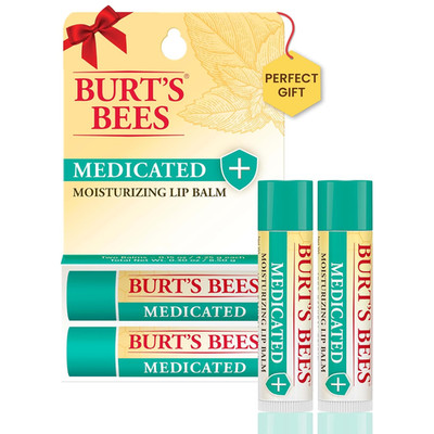 Medicated Lip Balm, with Eucalyptus Oil and Menthol, Tint-Free, Natural Origin L