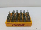 Vintage Miniature Coca Cola Plastic Yellow Case Crate Coke Bottles - Missing 1