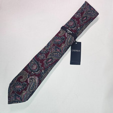 New Cremieux Slim Wool Silk Made in Italy Tie Men Paisley 3"x 58"