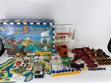 Weapons & Warriors Pirate Battle Game 1990s Pressman READ Pieces Parts Ships Box