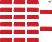 20PCS Red Reflective Safety Stickers, 3.14x1.14 Inch Waterproof War Color: Red