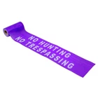 C.H. Hanson Purple Plastic No Hunting No Trespassing Text Barricade Safety Tape