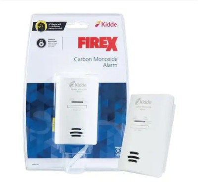 LOT OF 4 Kidde Firex Plug-In Carbon Monoxide Detector, AA Battery Backup