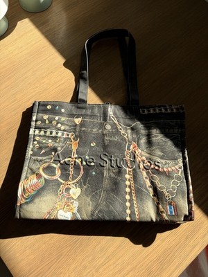 Acne Studios Trompe-l'œil Tote one size Black/multi