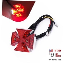 LED Rear Tail Brake Light, Cross High Brightness Modified Tail Light for