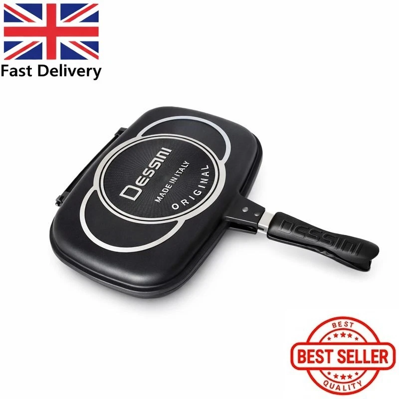Double Sided Non-Stick Grill Pan Die Cast Magic Fry Griddle 36cm
Opens in a new window or tab