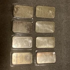 Engelhard 1 ounce Fine .999 Silver Bar Lot Of 8