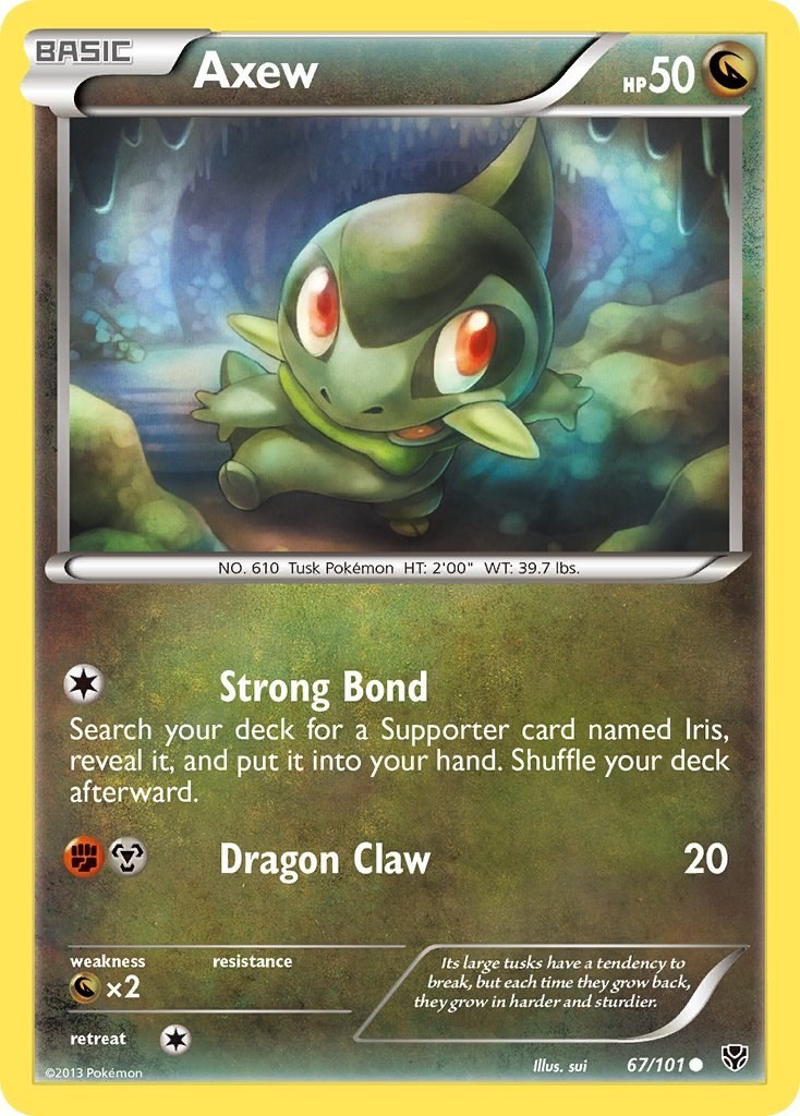 Reverse Holofoil - Axew - 67/101 - LP - Plasma Blast
