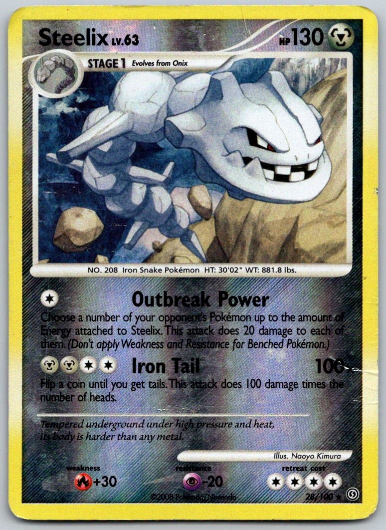 Steelix Reverse Holo Rare Stormfront 28/100 HP
