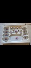 Children's Vintage Porcelain Tea Set 1992 18pcs Retro Wedding Bells