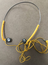 Vintage Retro SONY MDR-W07 Yellow Headphones Tested and Working