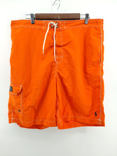Polo Ralph Lauren Lined Swim Trunks Men  s XL Orange Surf Board Shorts Vintage