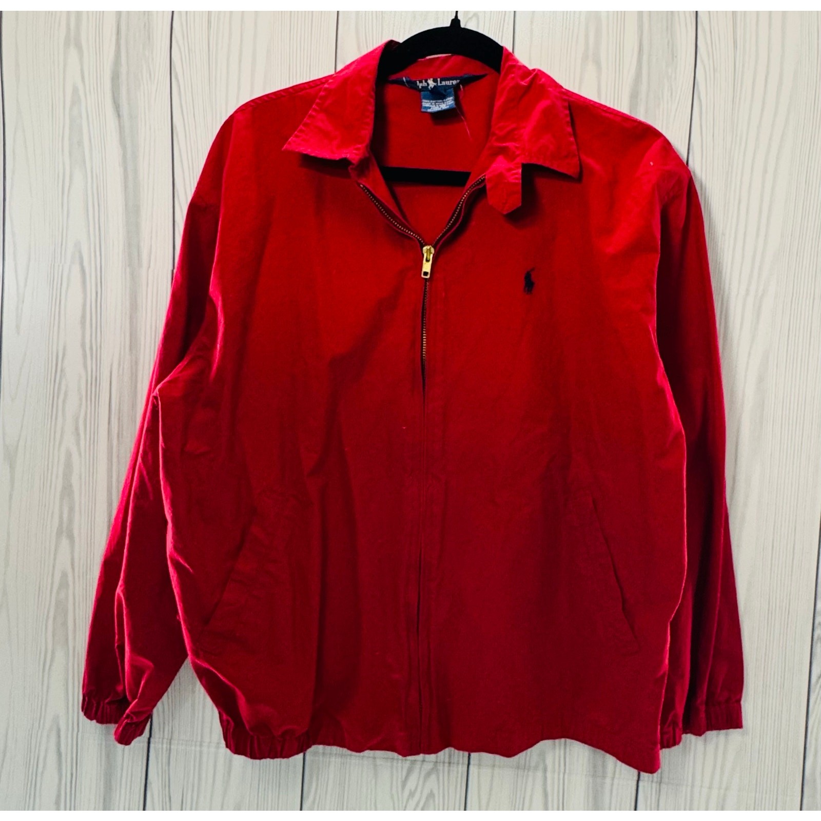 Giacca Ralph Lauren vintage uomo media rossa bomber pony ricamata anni 90 Y2K