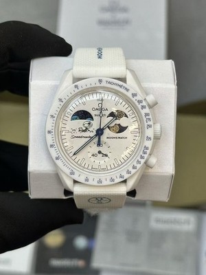 SO33W701L Swatch Omega Bioceramic Moonswatch Moonshine Snoopy Gold