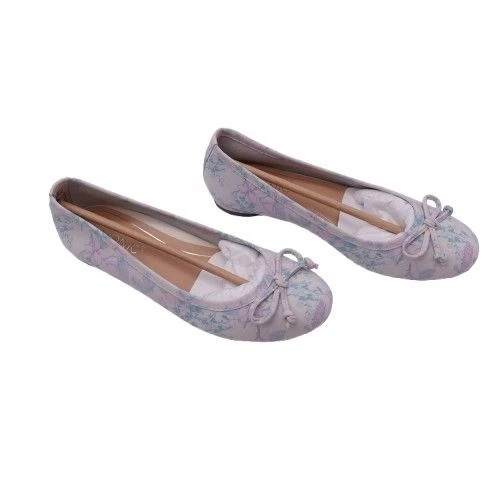 NEW Vionic Callisto Leather Slip On Ballet Flats Size 5 Cream Botanical