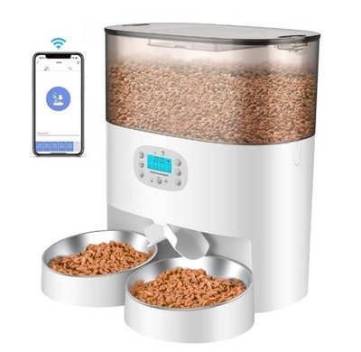HoneyGuaridan 6L Automatic Cat Feeder for 2 Cats