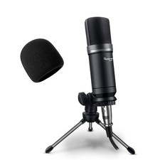 Podcast Studio Microphone Condenser Mic Podcast Equipment Bundle with 3.5mm A...