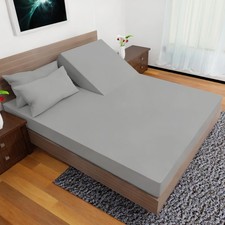 Split Top California King Sheet Set Ultra-Soft Egyptian Quality Bed Sheets Se...