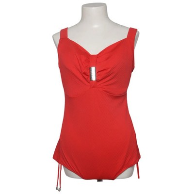 Ulla, Badeanzug, Größe: 85K, Rot, Elasthan/Polyamid/Polyester, Einfarbig #vXs