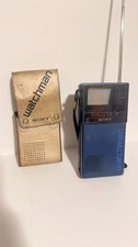 Vintage Sony Watchman FD-20A Portable B W TV 1983 w/ Case Powers On READ