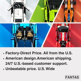 Classic Leather Wall Mount Display for LEGO&reg; Technic&trade; Mclaren Orange