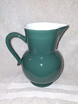 Emily Henry 1.3 L Pitcher Forest Green White Interior. Made In France.