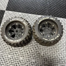 (2) Duratrax Lockup MT 3.8 Mounted Black DTXC3578 Discontinued
